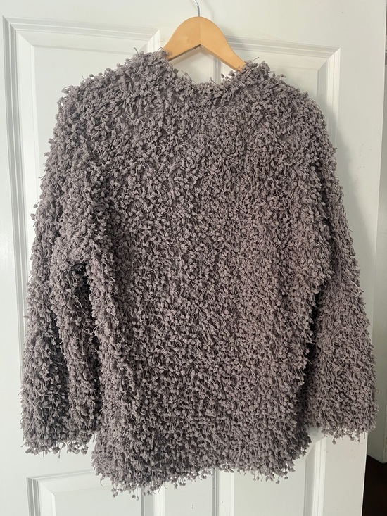 Moon River Shaggy Open Cardigan rosy gray sz small - Picture 5 of 5